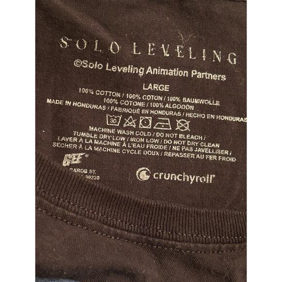 Solo Leveling Sung Jinwoo Large Black T-Shirt Anime - Picture 6 of 6